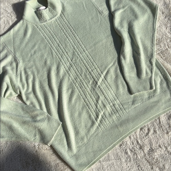 Vintage Traditions Fleece Top – Size Large | Light Green | Cozy Girl Aesthetic - Picture 3 of 7